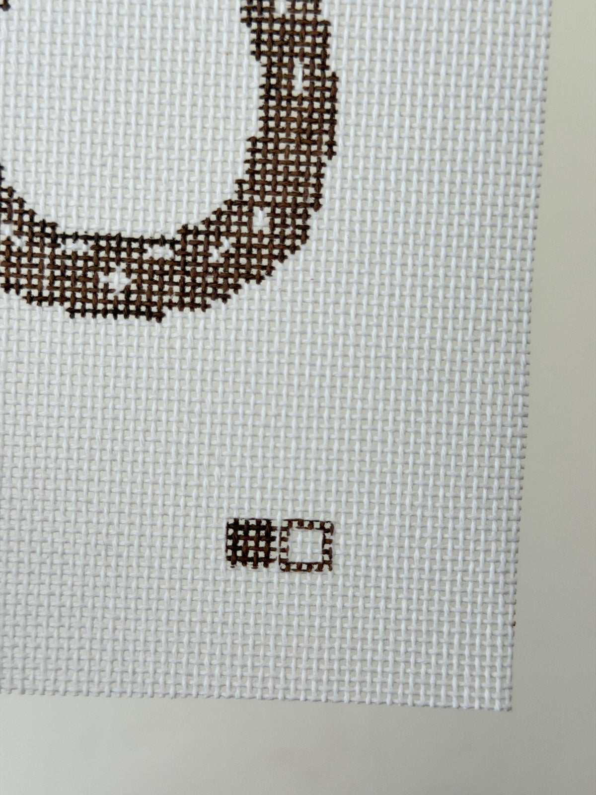 Horseshoe Hand Painted Needlepoint Canvas