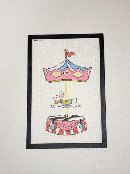 Carousel Bunny Needlepoint Canvas