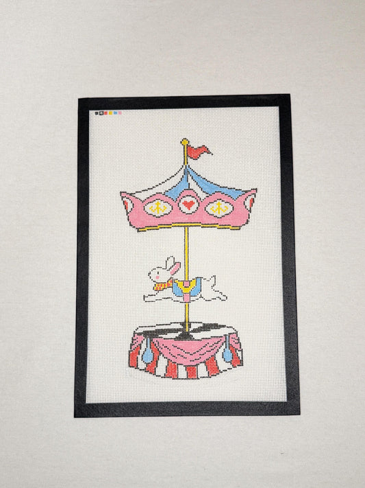 Carousel Bunny Needlepoint Canvas