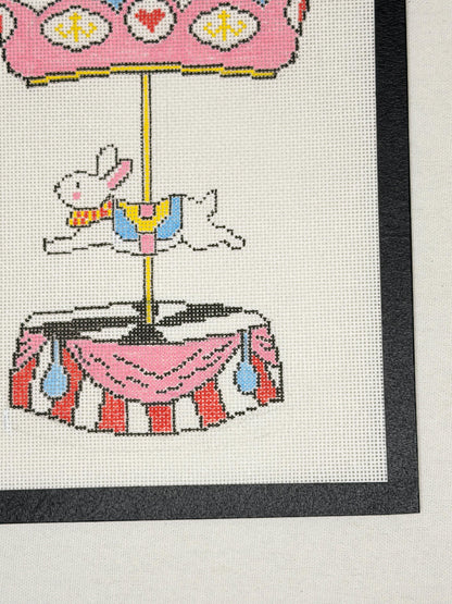 Carousel Bunny Needlepoint Canvas