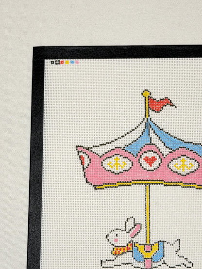 Carousel Bunny Needlepoint Canvas