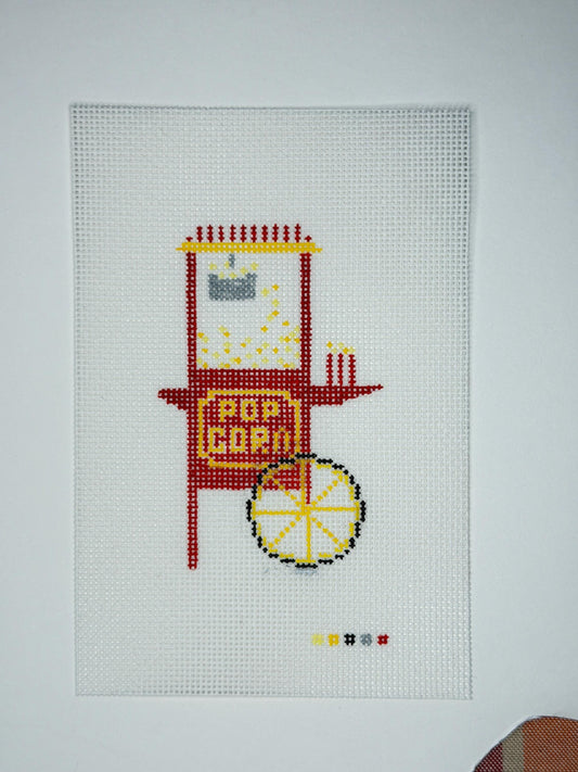 Popcorn Cart Needlepoint Canvas