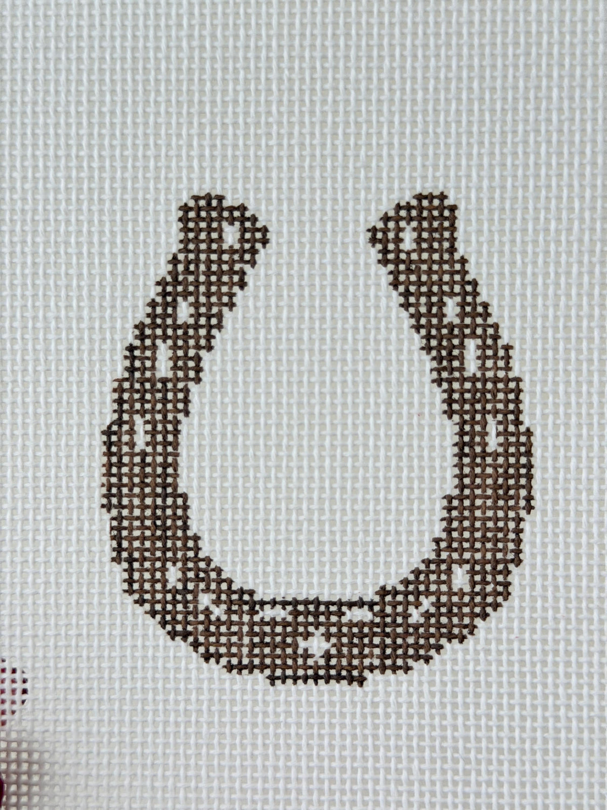 Horseshoe Hand Painted Needlepoint Canvas