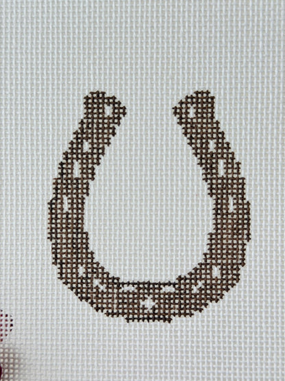 Horseshoe Hand Painted Needlepoint Canvas