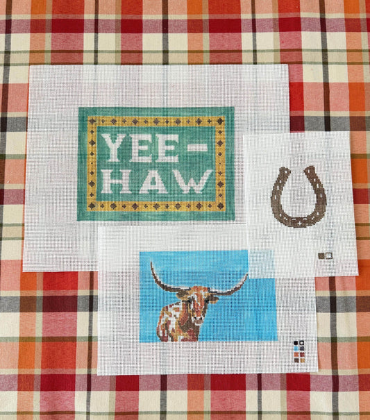 Horseshoe Hand Painted Needlepoint Canvas