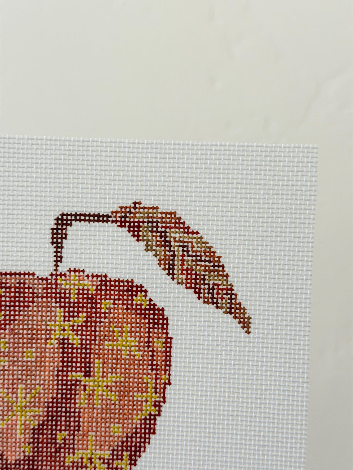 Red Remarkable Apple Needlepoint Canvas