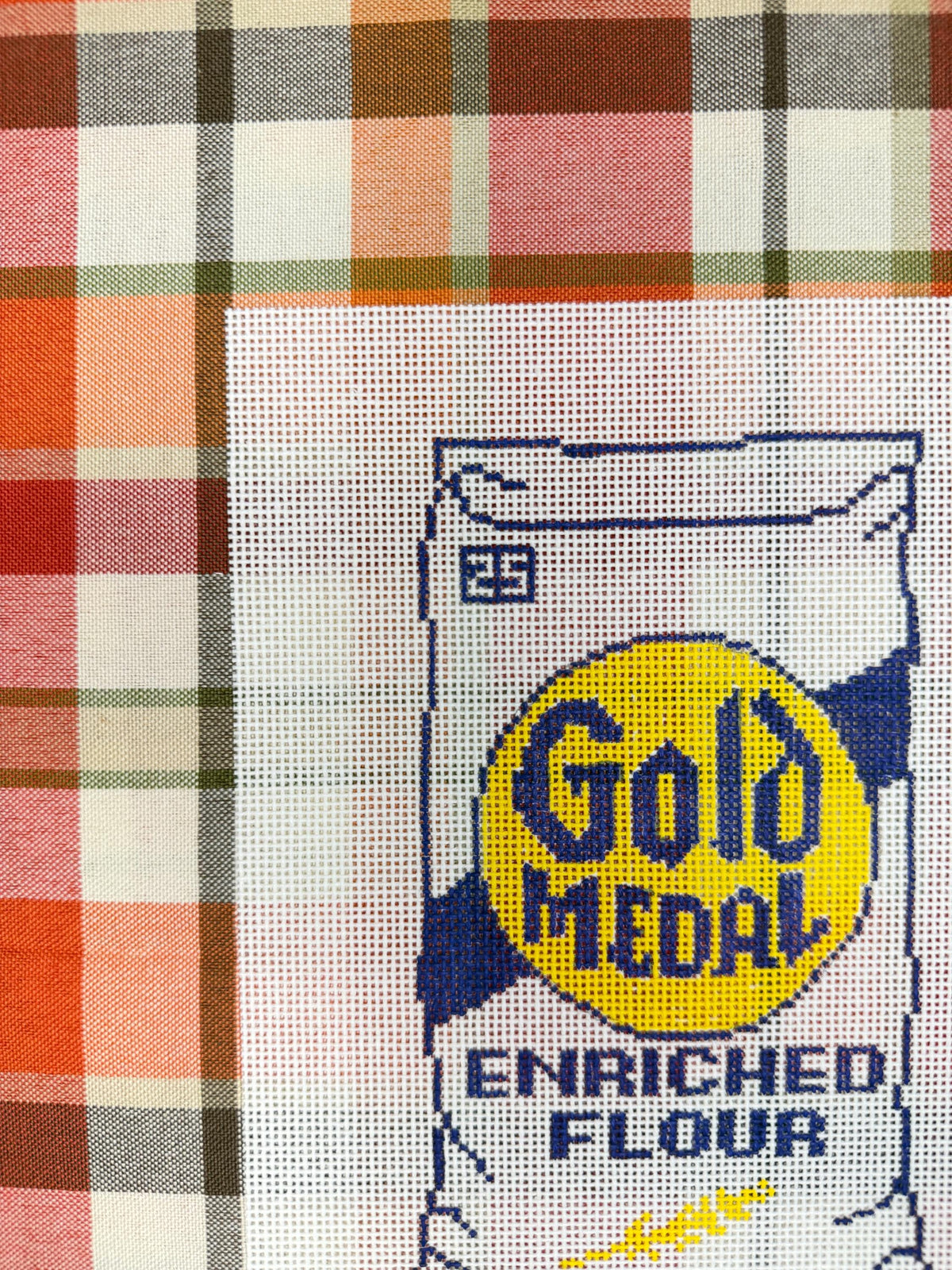 Flour Sack Hand Painted Needlepoint Canvas