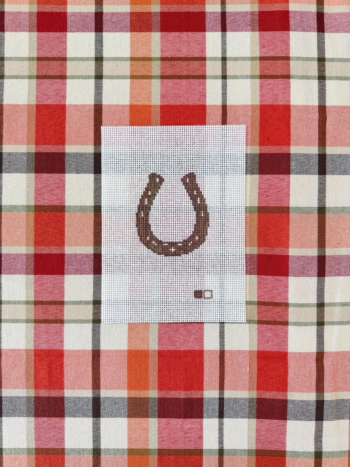 Horseshoe Hand Painted Needlepoint Canvas
