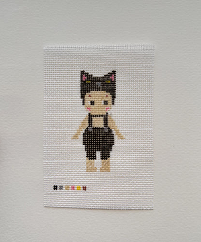 Black Cat  Sonny Angel Needlepoint Canvas