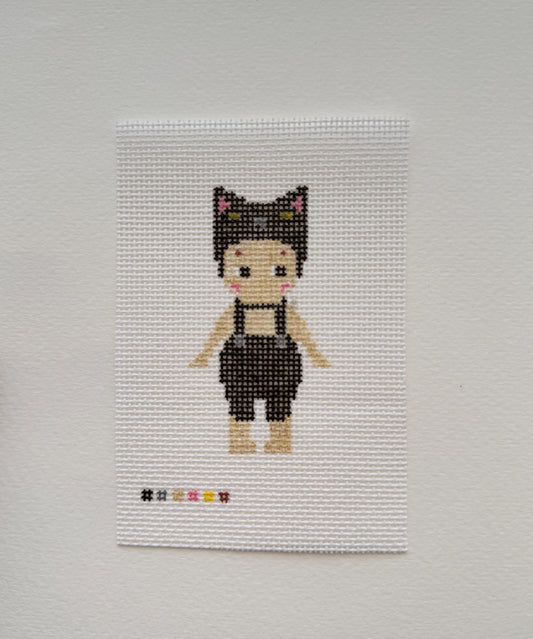 Black Cat  Sonny Angel Needlepoint Canvas
